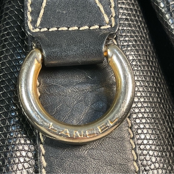 Leather Lancel Elsa Bag Porte Documents Lancel Elsa A02220  Lancel Paris Elsa bucket bag Leather drawstring shoulder bag